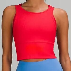 Lululemon Cropped Tank in Love Red